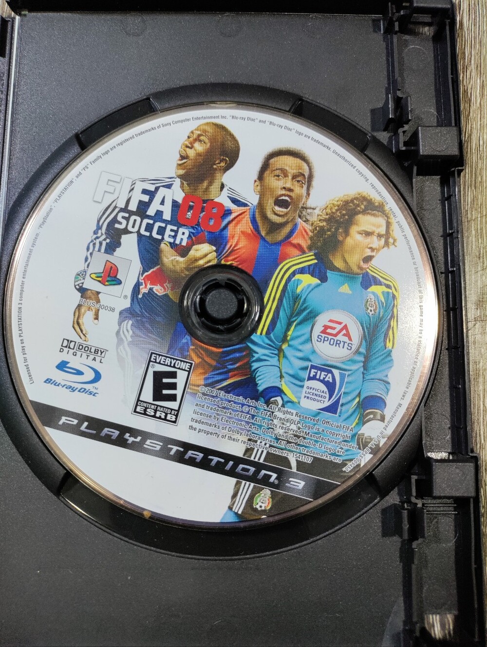 Sony FIFA 08 Soccer Disc — White with Red and Blue Artwork